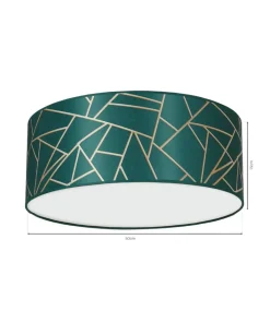 Lampa sufitowa, plafon złoto-zielone MLP7578 z serii ZIGGY | Kaja Oświetlenie*Sklep Kaja Store
