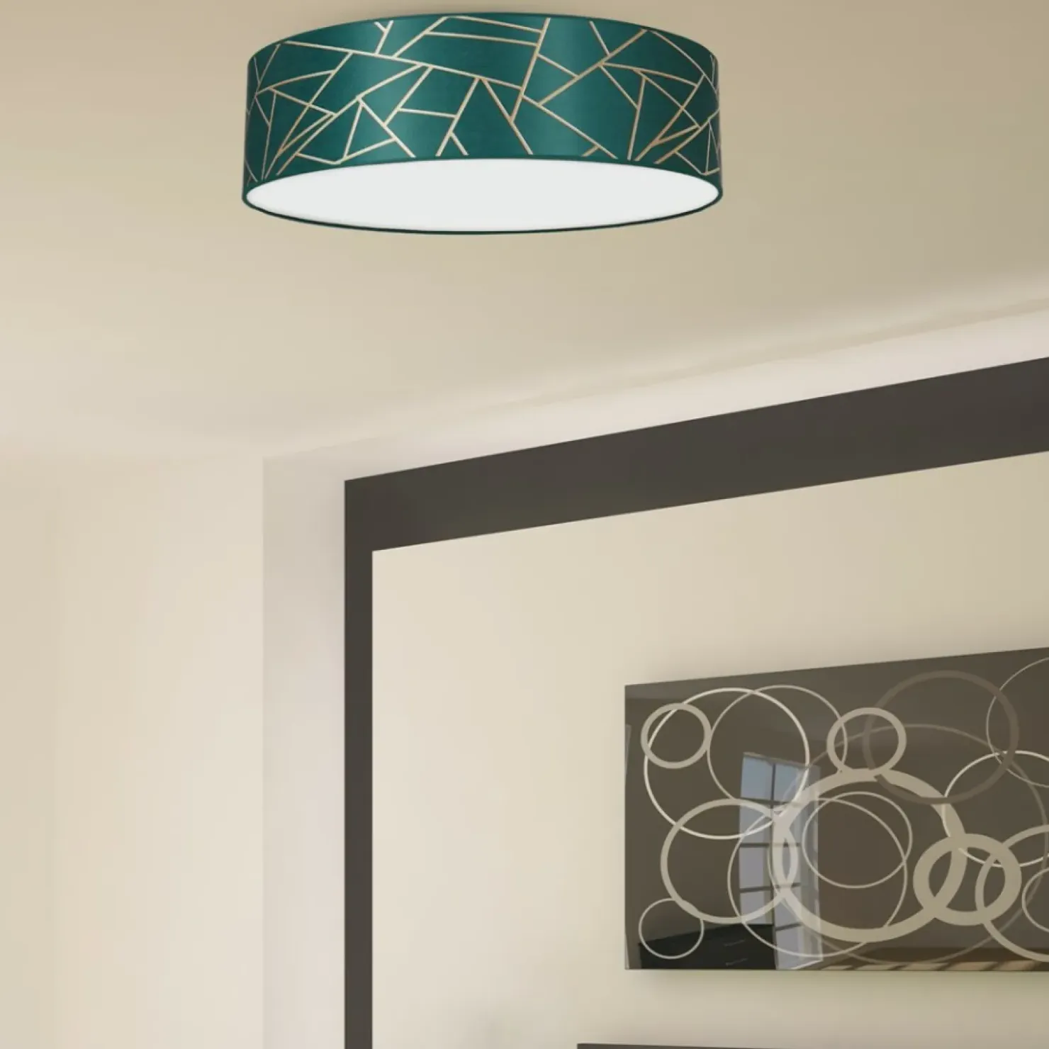 Lampa sufitowa, plafon złoto-zielone MLP7578 z serii ZIGGY | Kaja Oświetlenie*Sklep Kaja Store
