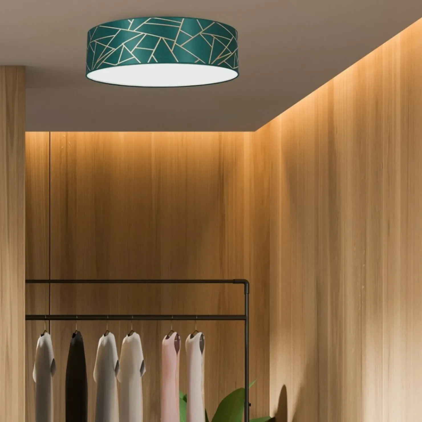 Lampa sufitowa, plafon złoto-zielone MLP7578 z serii ZIGGY | Kaja Oświetlenie*Sklep Kaja Store