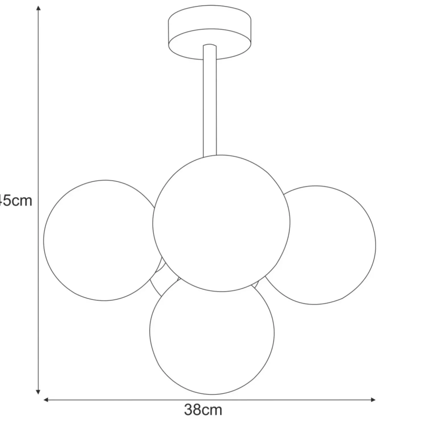 Store Sklep Kaja Lampa sufitowa przypominająca kiść winogron K-5364 z serii MEGAN