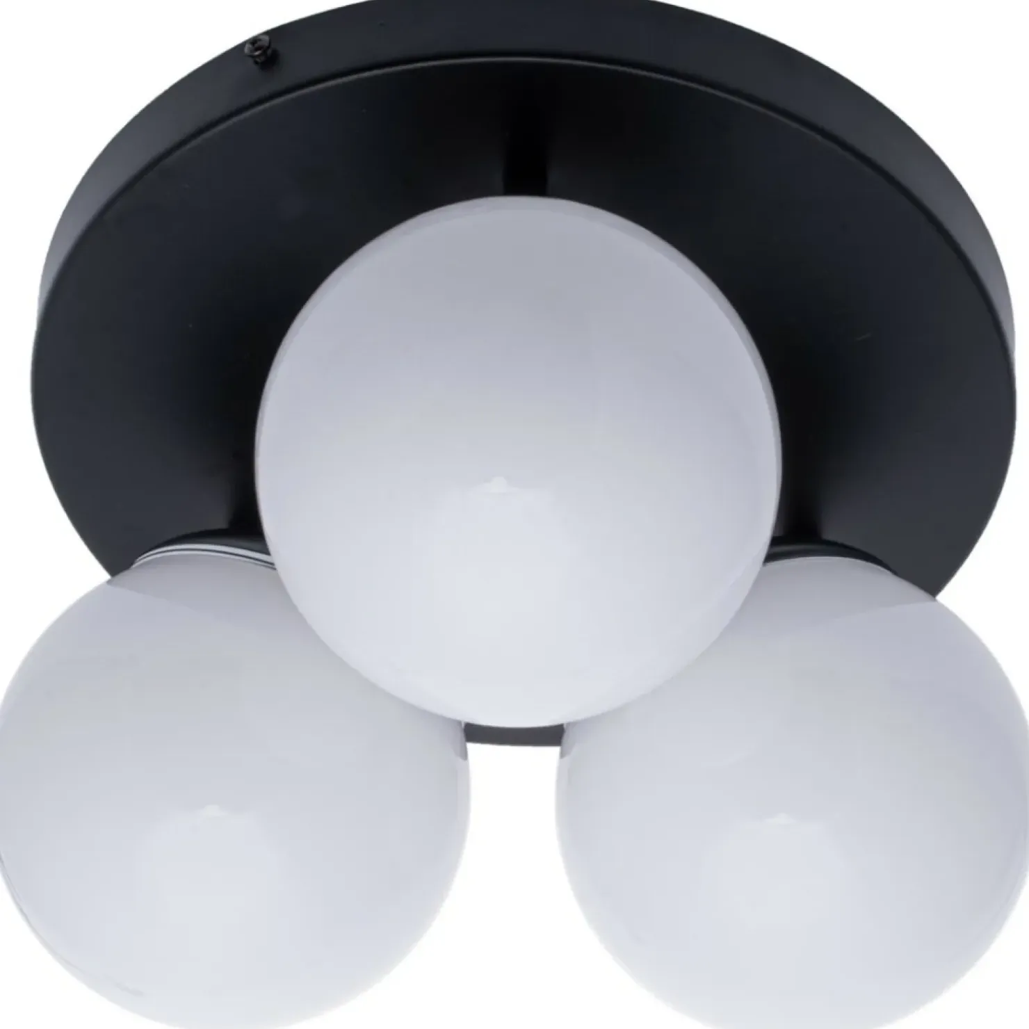 Clearance Sklep Kaja Lampa sufitowa, trzy klosze, czarna podstawa MLP8874 z serii SFERA | Kaja Oświet chrom