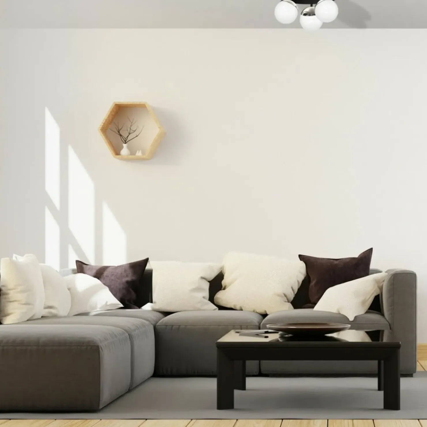 Clearance Sklep Kaja Lampa sufitowa, trzy klosze, czarna podstawa MLP8874 z serii SFERA | Kaja Oświet chrom