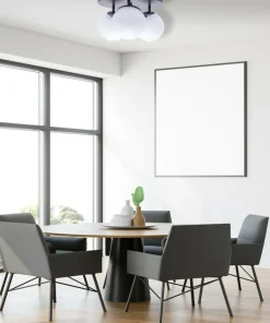 Clearance Sklep Kaja Lampa sufitowa, trzy klosze, czarna podstawa MLP8874 z serii SFERA | Kaja Oświet chrom
