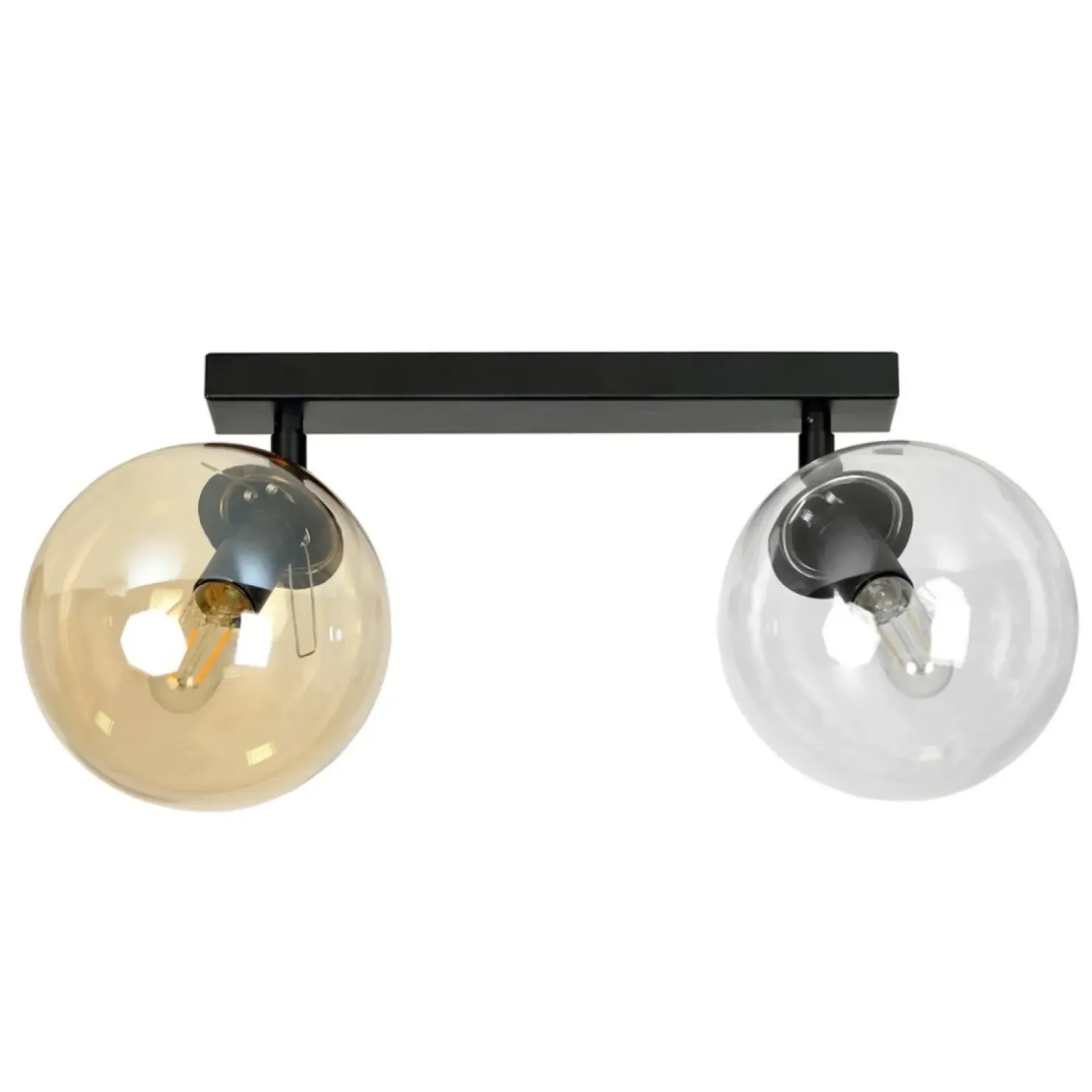 Flash Sale Sklep Kaja Lampa sufitowa typu listwa z dwoma kloszami 779/2 | Kaja Oświetlenie