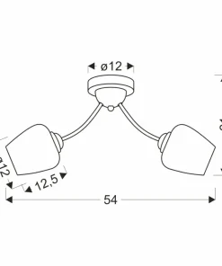 Lampa sufitowa w kolorze patyny, z kloszami 32-22578 z serii ZINA | Kaja Oświetl*Sklep Kaja Discount
