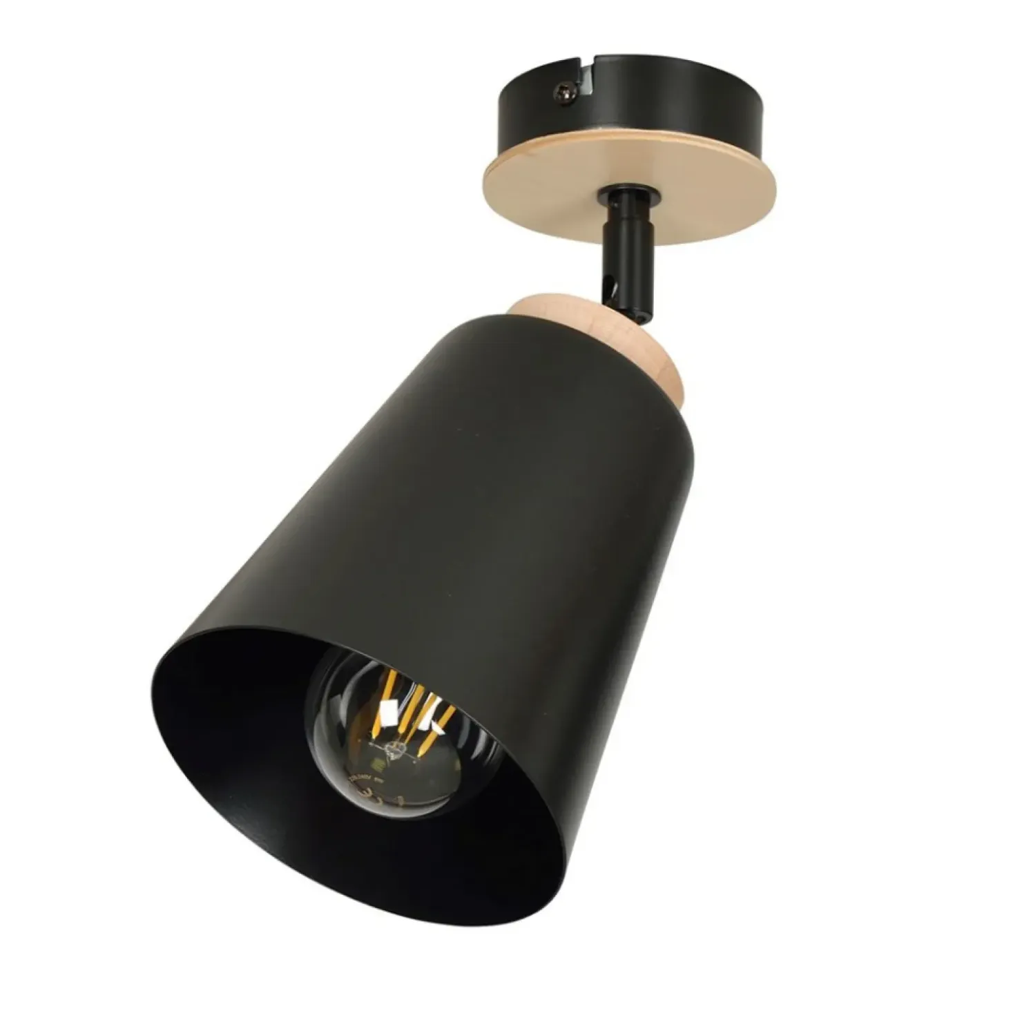 Cheap Sklep Kaja lampa sufitowa w kolorze czarnym i drewna 725/1 | Kaja Oświetlenie