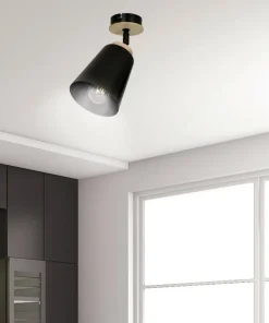 Cheap Sklep Kaja lampa sufitowa w kolorze czarnym i drewna 725/1 | Kaja Oświetlenie