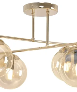 Cheap Sklep Kaja Lampa sufitowa w kolorze złota z czterema kloszami K-5413 z serii GRAND