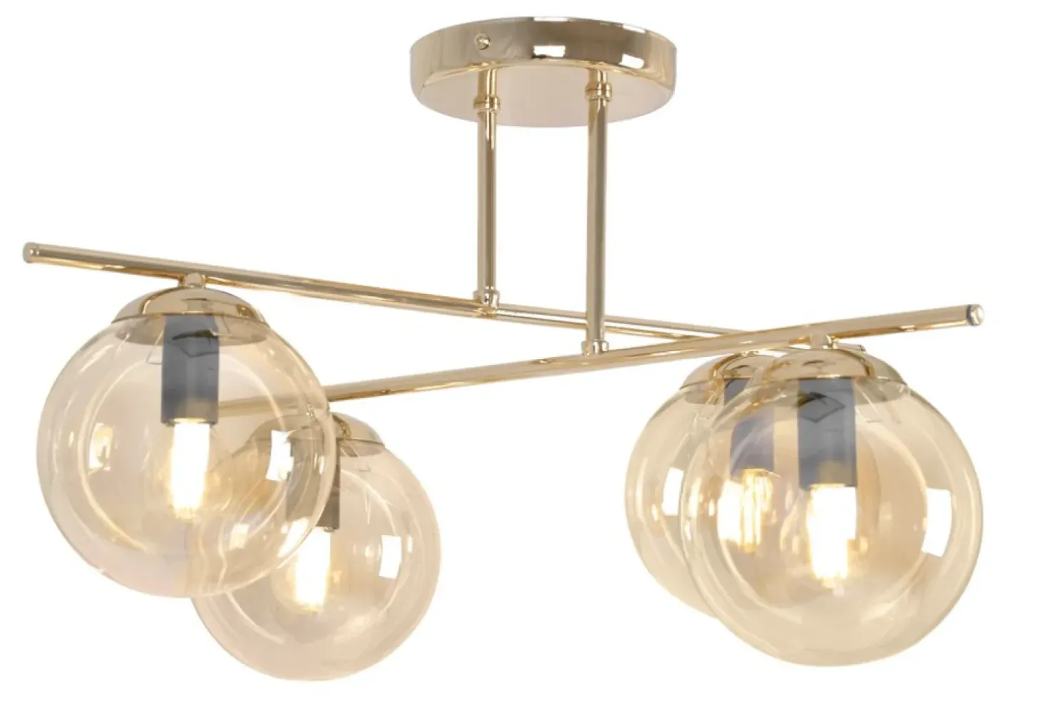 Cheap Sklep Kaja Lampa sufitowa w kolorze złota z czterema kloszami K-5413 z serii GRAND