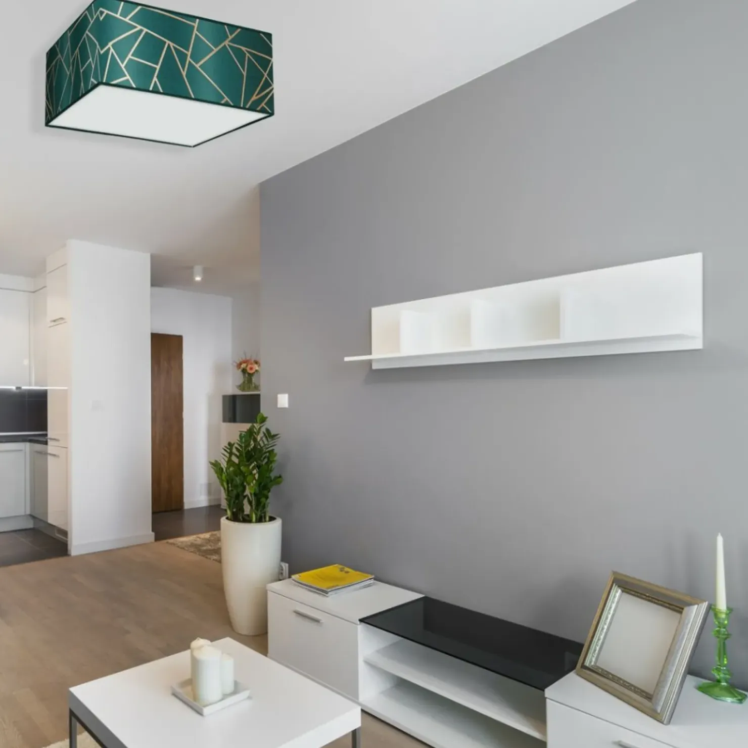 Lampa sufitowa w kolorze butelkowej zieleni MLP7574 z serii ZIGGY | Kaja Oświetl*Sklep Kaja Outlet
