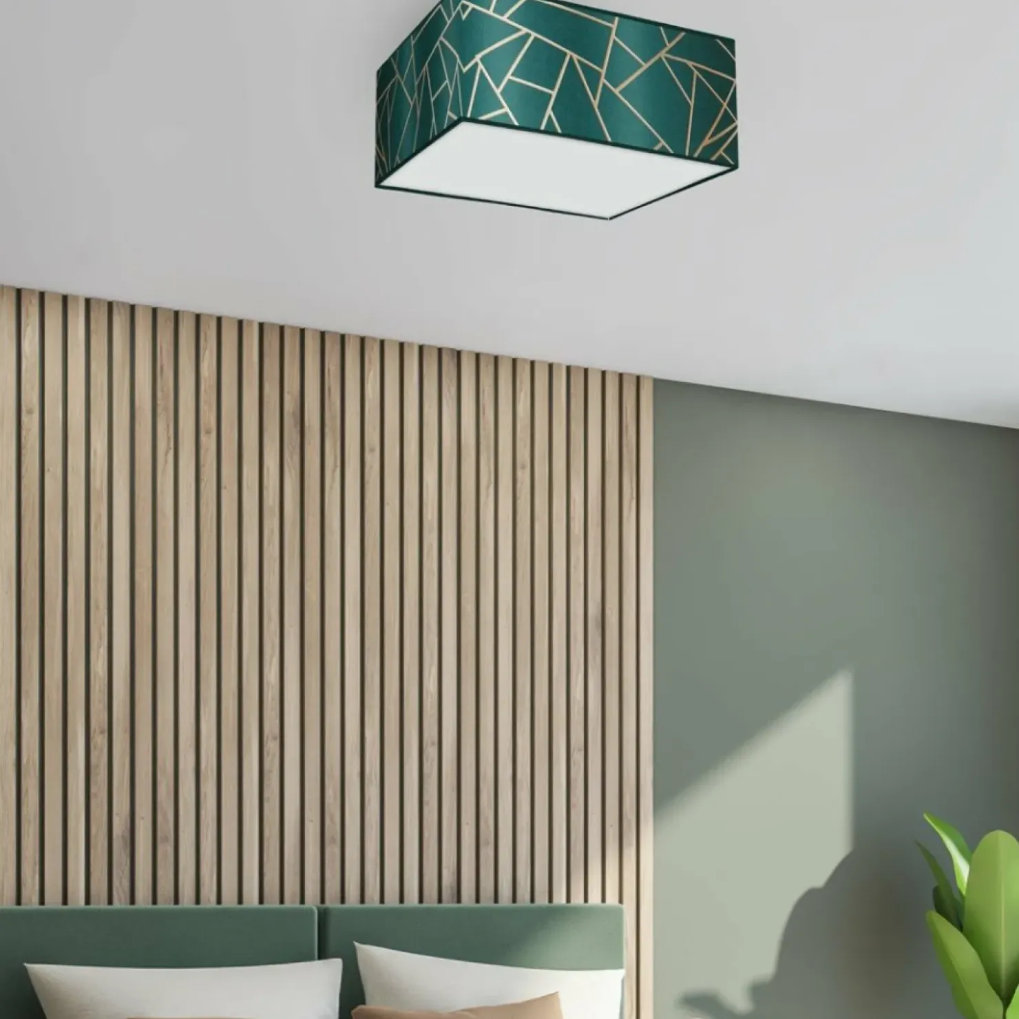 Lampa sufitowa w kolorze butelkowej zieleni MLP7574 z serii ZIGGY | Kaja Oświetl*Sklep Kaja Outlet