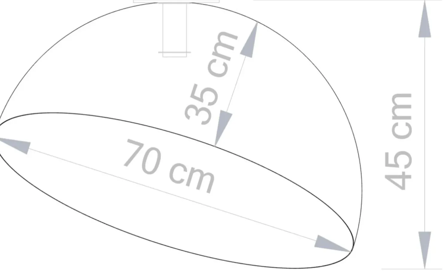 Store Sklep Kaja Lampa sufitowa w kształcie półkuli SIG 32472 z serii SFERA 70 CZ/ZŁ