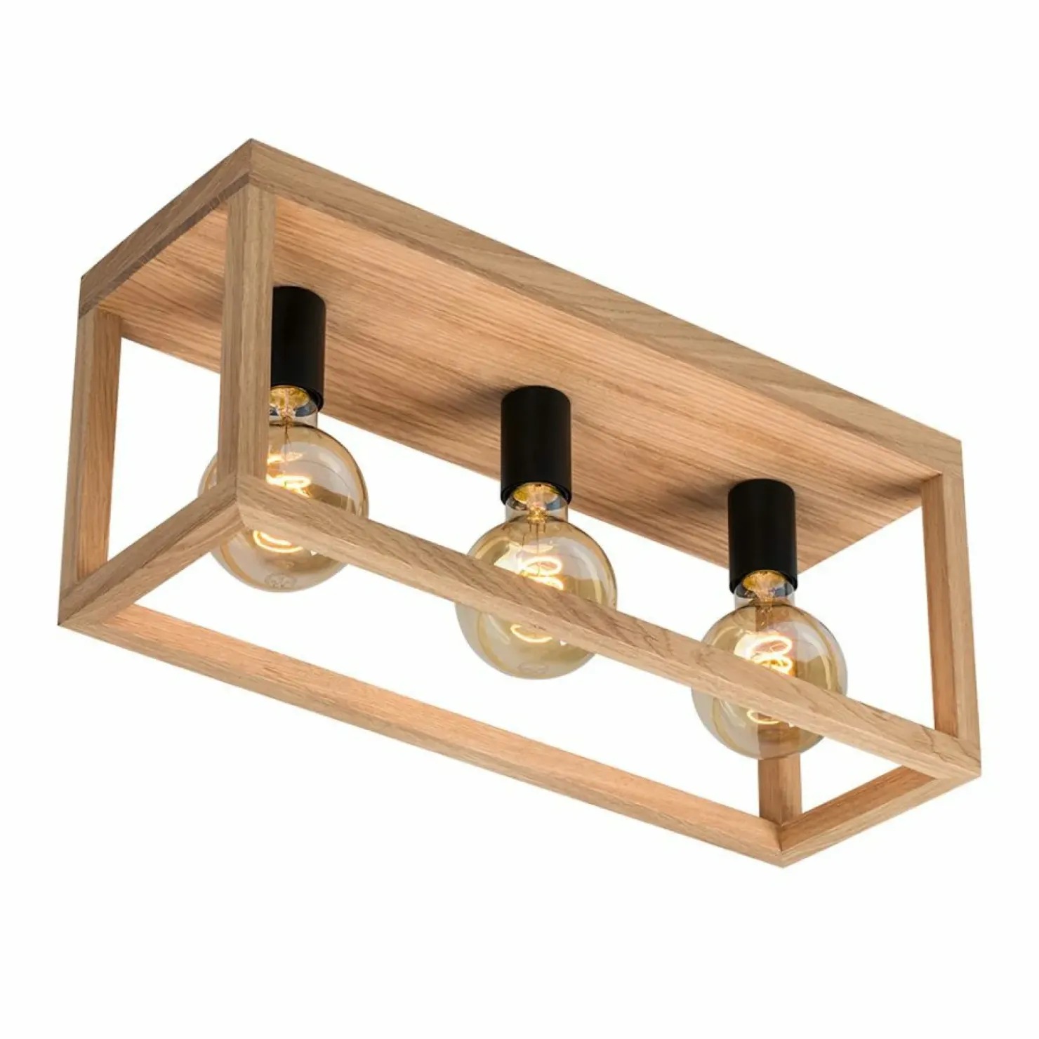Lampa sufitowa w stylu boho, drewniana skrzynka 9154374 KAGO | Kaja*Sklep Kaja Best