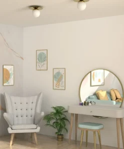 Fashion Sklep Kaja Lampa sufitowa w stylu glamour, z kloszem MLP7969 z serii PLATO | Kaja Oświetlen