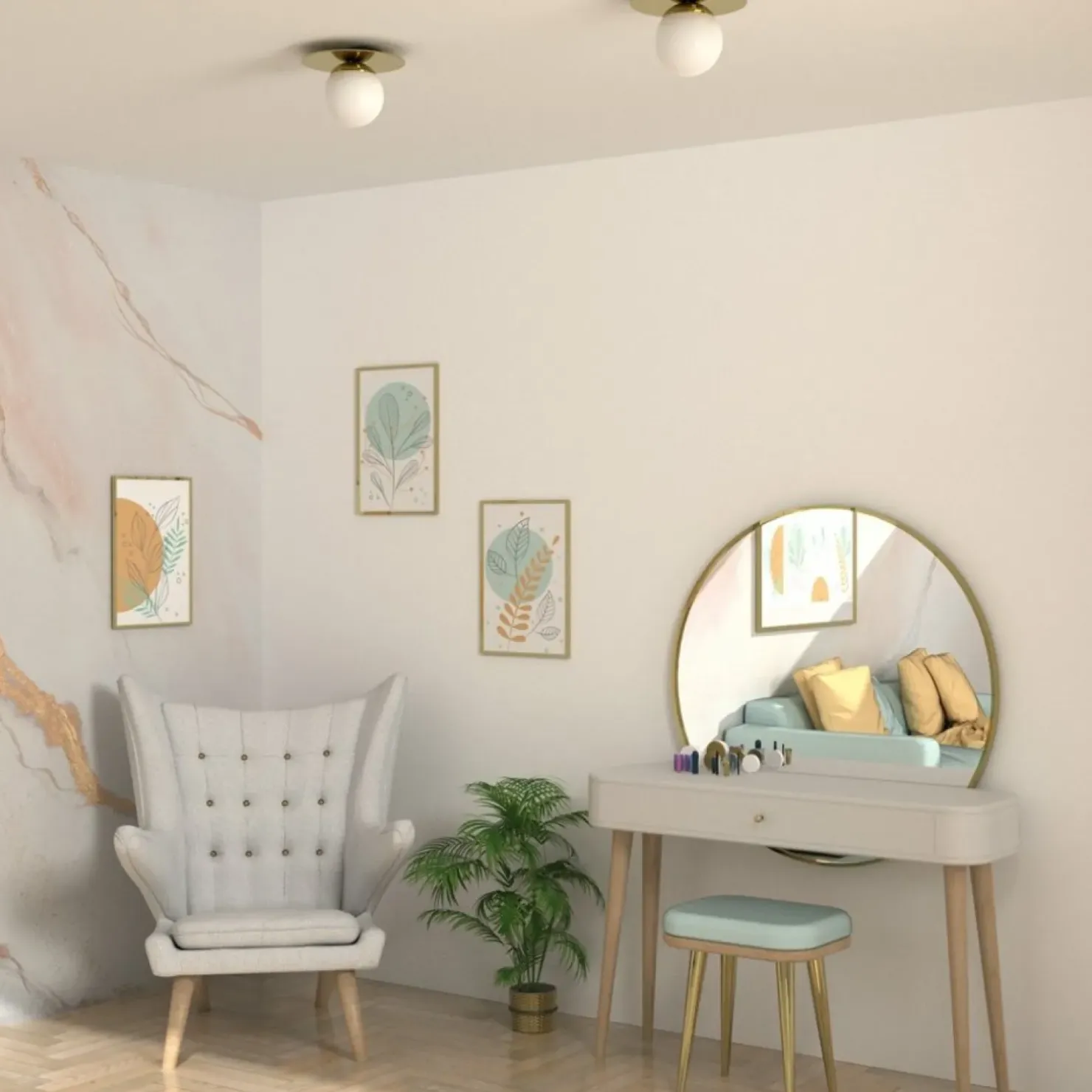Fashion Sklep Kaja Lampa sufitowa w stylu glamour, z kloszem MLP7969 z serii PLATO | Kaja Oświetlen