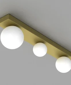 Sale Sklep Kaja Lampa sufitowa w złotym kolorze, z kloszami MLP8397 z serii BIBIONE | Kaja Oświe