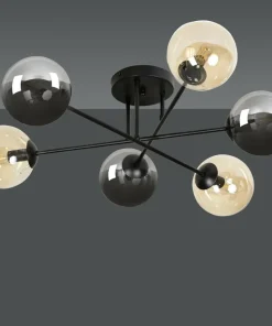 Online Sklep Kaja Lampa sufitowa z 6 dwukolorowymi kloszami 834/6B3 | Kaja Oświetlenie