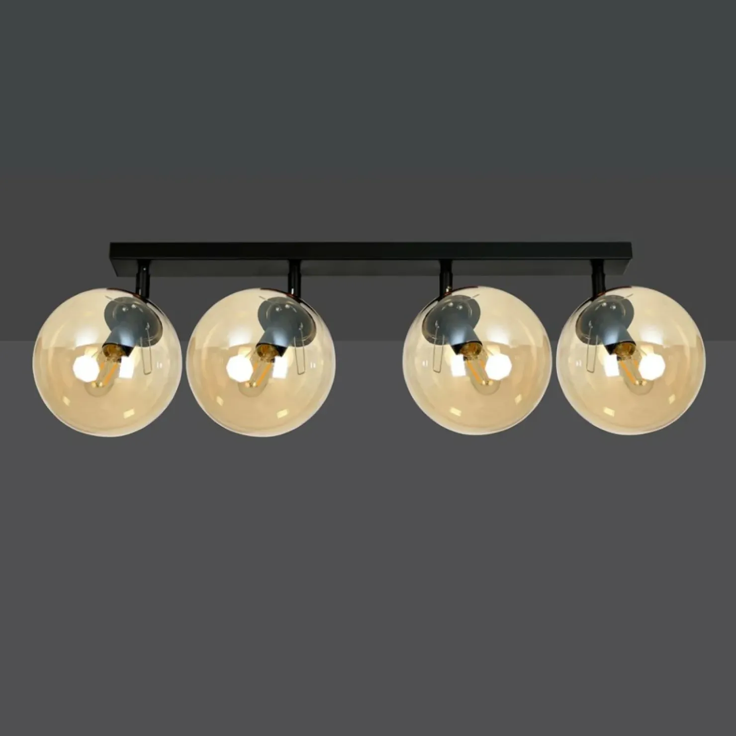 Shop Sklep Kaja Lampa sufitowa z 4 kloszami w kolorze miodu 778/4 | Kaja Oświetlenie