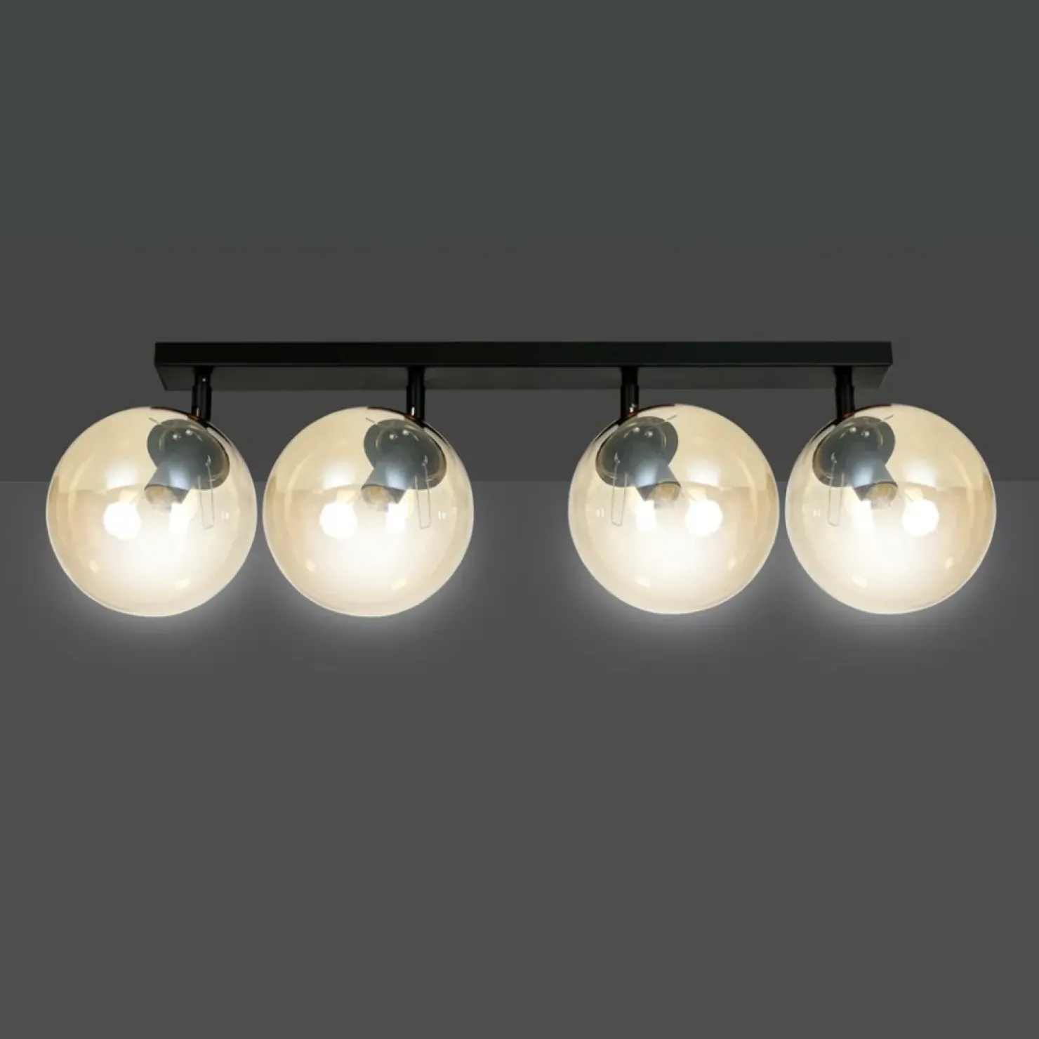 Shop Sklep Kaja Lampa sufitowa z 4 kloszami w kolorze miodu 778/4 | Kaja Oświetlenie