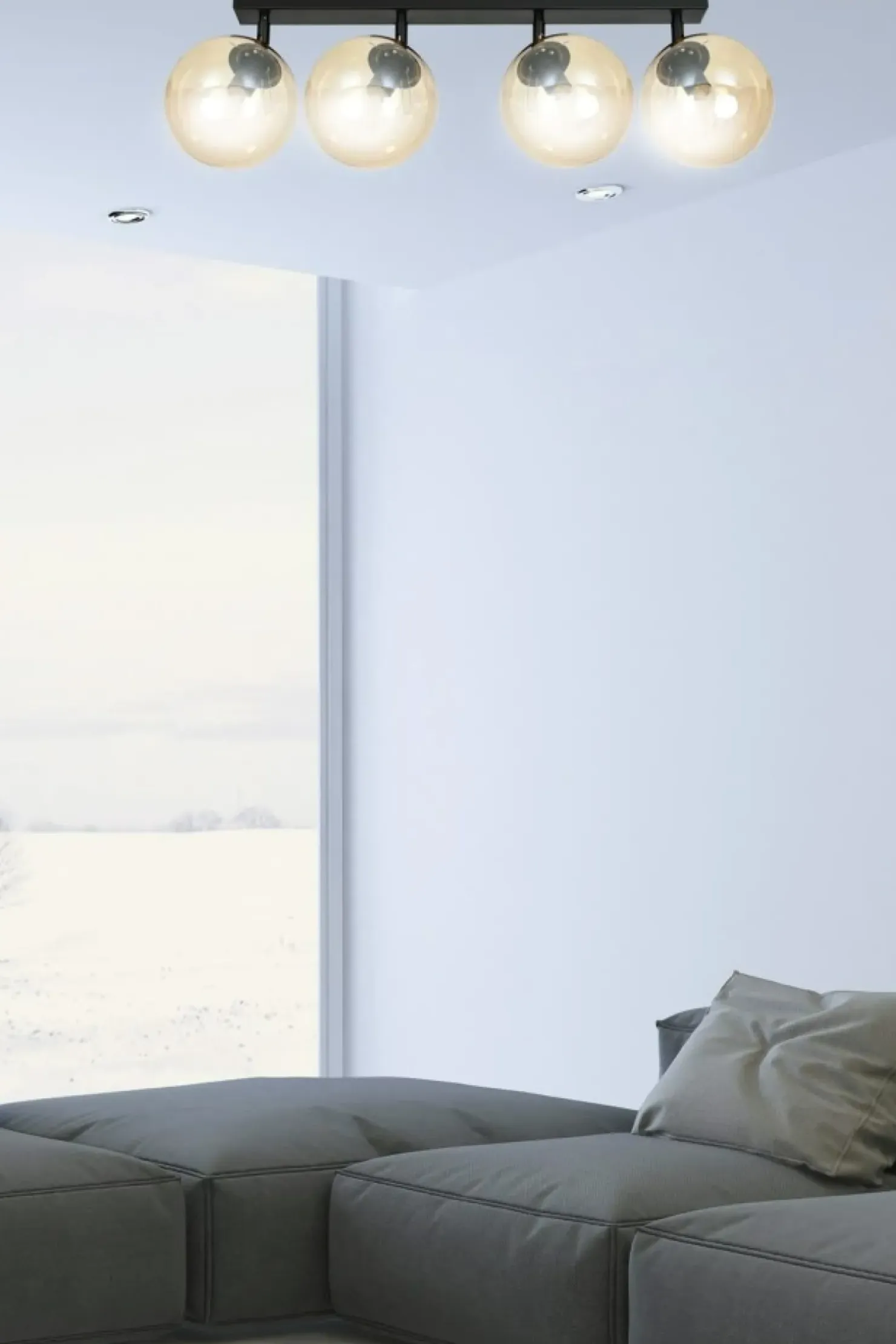 Shop Sklep Kaja Lampa sufitowa z 4 kloszami w kolorze miodu 778/4 | Kaja Oświetlenie
