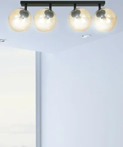 Shop Sklep Kaja Lampa sufitowa z 4 kloszami w kolorze miodu 778/4 | Kaja Oświetlenie