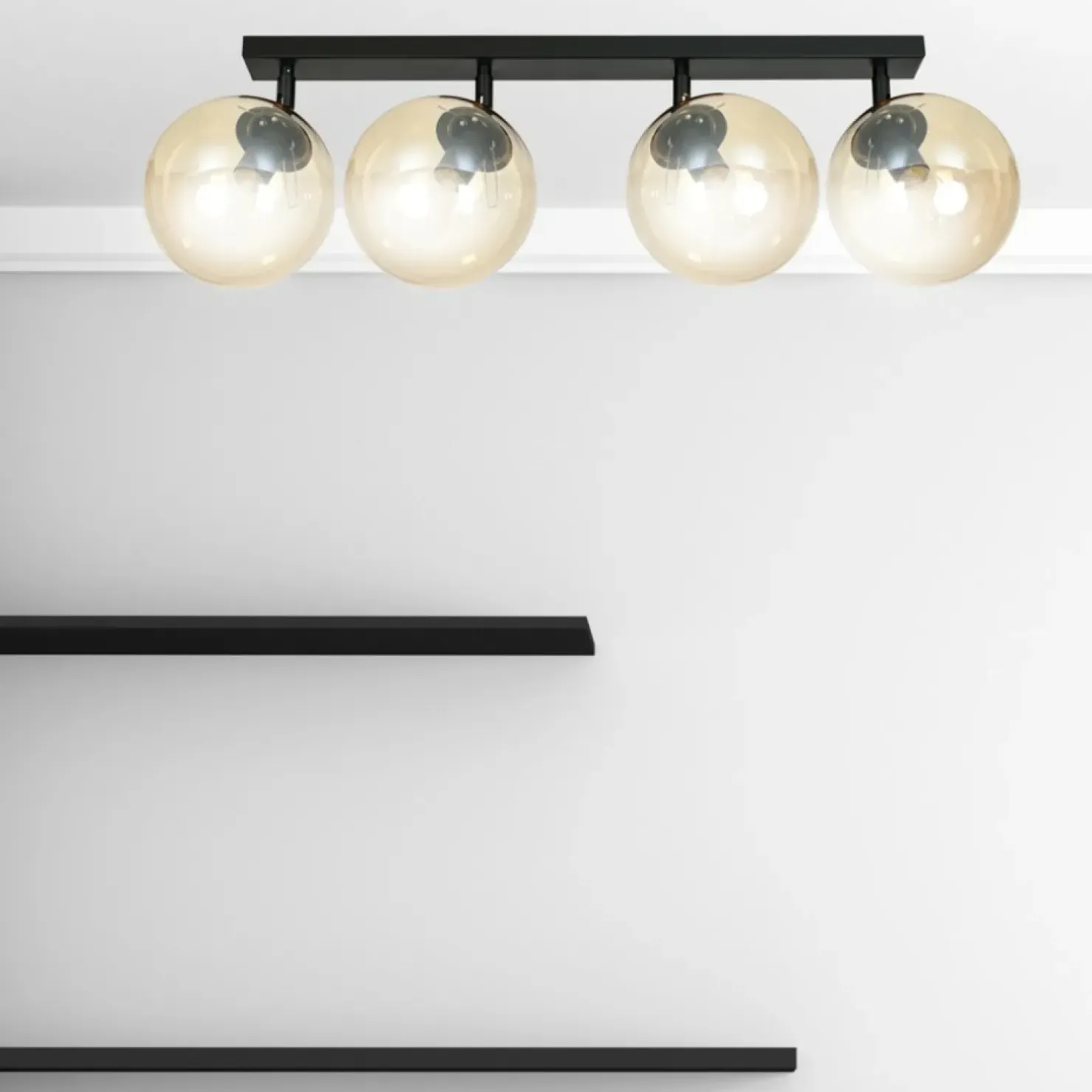 Shop Sklep Kaja Lampa sufitowa z 4 kloszami w kolorze miodu 778/4 | Kaja Oświetlenie