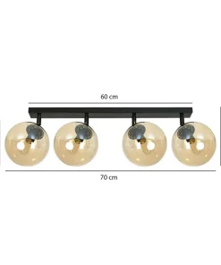 Shop Sklep Kaja Lampa sufitowa z 4 kloszami w kolorze miodu 778/4 | Kaja Oświetlenie