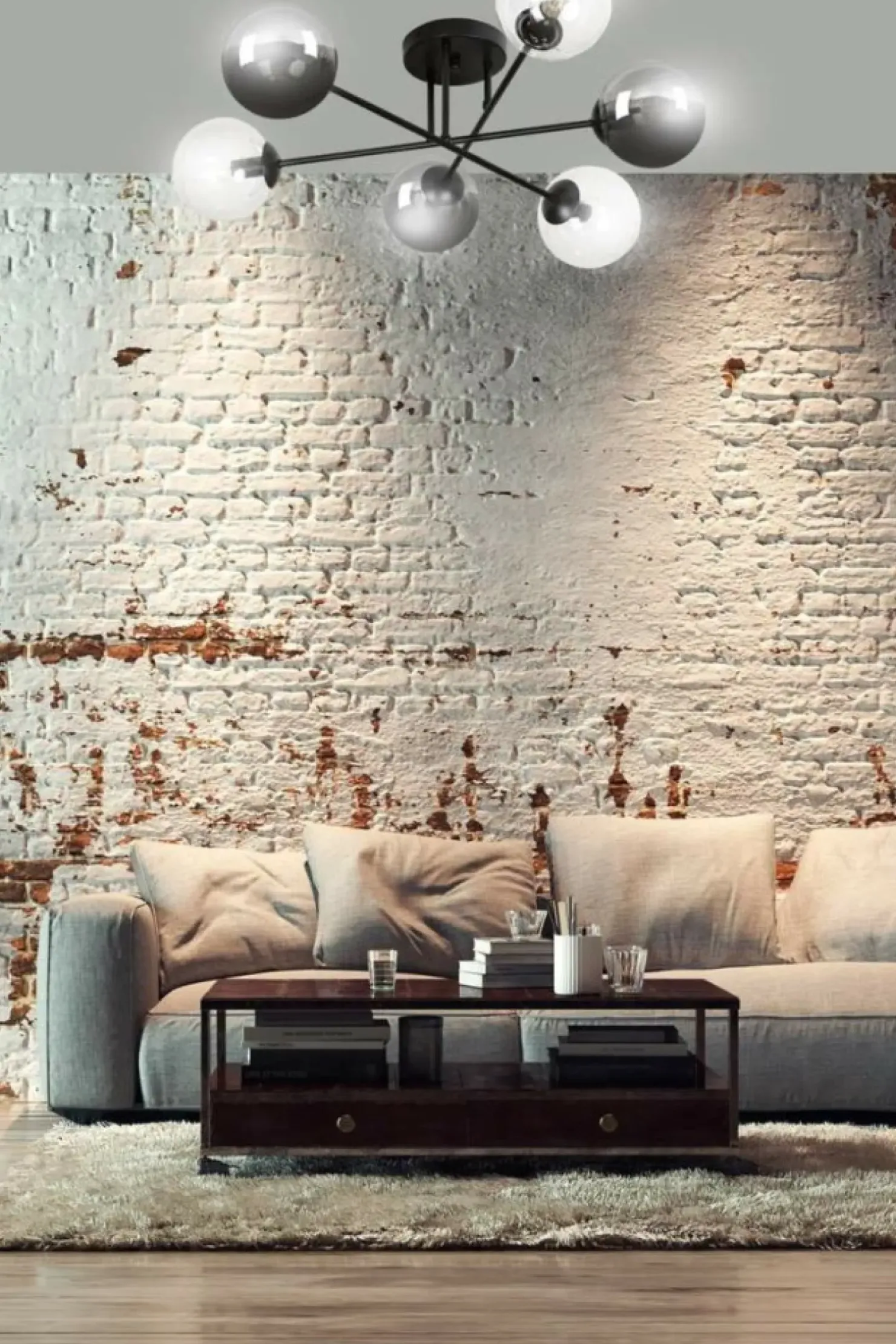 Discount Sklep Kaja Lampa sufitowa z 2 rodzajami kulistych kloszy 834/6B1 | Kaja