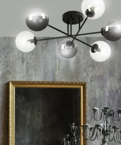Discount Sklep Kaja Lampa sufitowa z 2 rodzajami kulistych kloszy 834/6B1 | Kaja