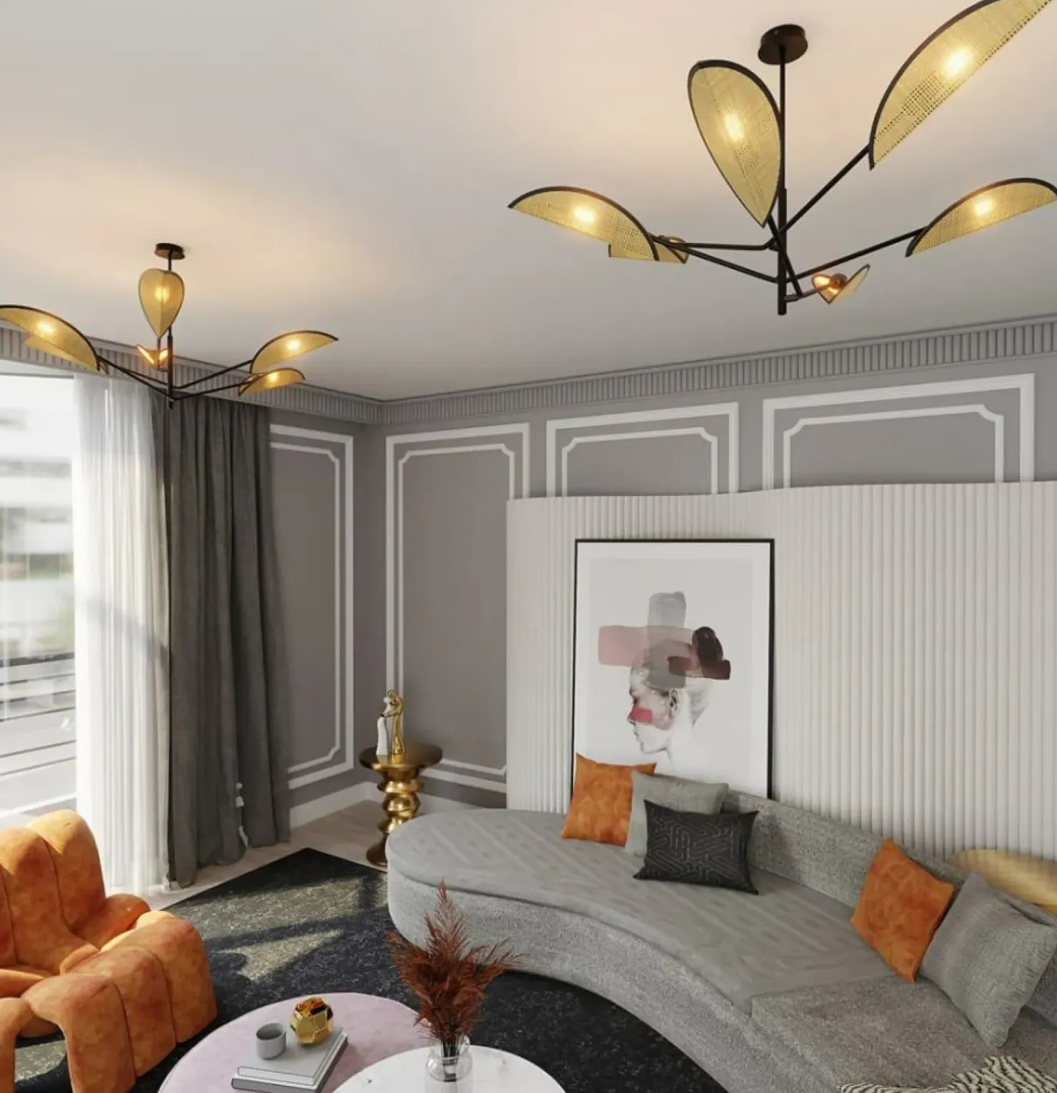 Cheap Sklep Kaja Lampa sufitowa z abażurami w stylu boho 1160/6 VENE | Kaja Oświetlenie
