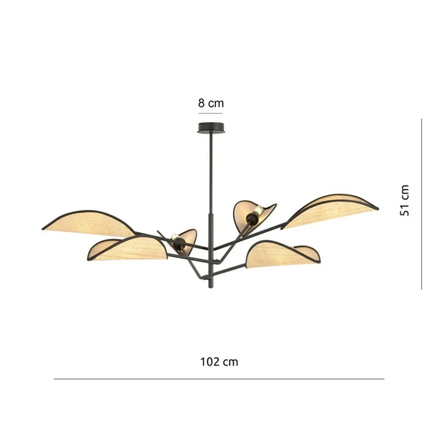 Cheap Sklep Kaja Lampa sufitowa z abażurami w stylu boho 1160/6 VENE | Kaja Oświetlenie