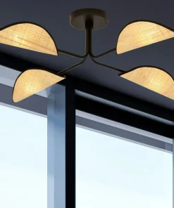 Online Sklep Kaja Lampa sufitowa z abażurami w stylu eco 1172/4 GOMEZ | Kaja Oświetlenie