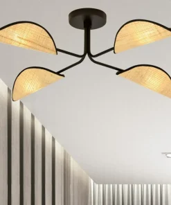 Online Sklep Kaja Lampa sufitowa z abażurami w stylu eco 1172/4 GOMEZ | Kaja Oświetlenie