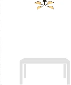 Online Sklep Kaja Lampa sufitowa z abażurami w stylu eco 1172/4 GOMEZ | Kaja Oświetlenie