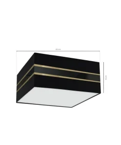 Lampa sufitowa z abażurem w kształcie kwadratu MLP7336 z serii ULTIMO | Kaja Ośw*Sklep Kaja Flash Sale