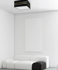 Lampa sufitowa z abażurem w kształcie kwadratu MLP7336 z serii ULTIMO | Kaja Ośw*Sklep Kaja Flash Sale