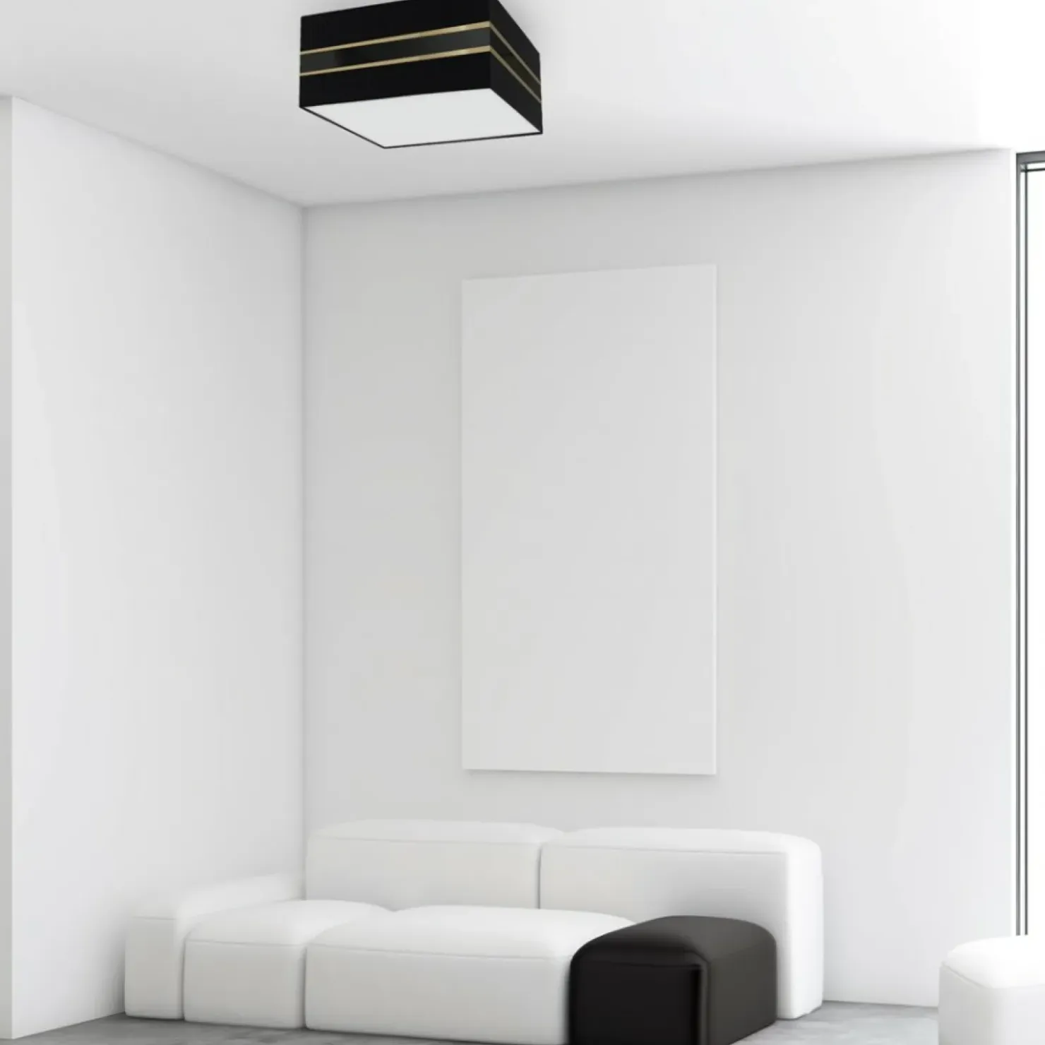 Lampa sufitowa z abażurem w kształcie kwadratu MLP7336 z serii ULTIMO | Kaja Ośw*Sklep Kaja Flash Sale