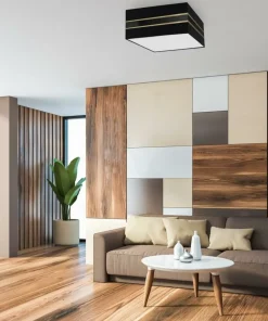 Lampa sufitowa z abażurem w kształcie kwadratu MLP7336 z serii ULTIMO | Kaja Ośw*Sklep Kaja Flash Sale