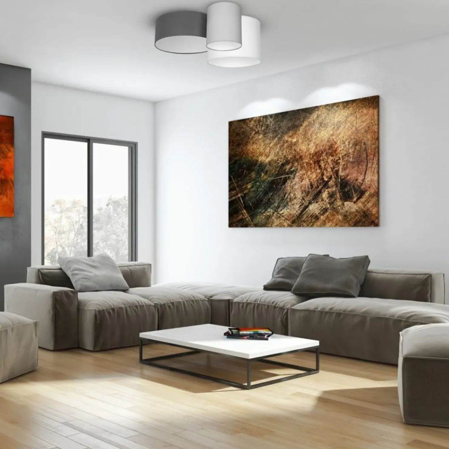 Cheap Sklep Kaja Lampa sufitowa z abazurami w trzech kolorach MLP64590 z serii STAN | Kaja Oświet