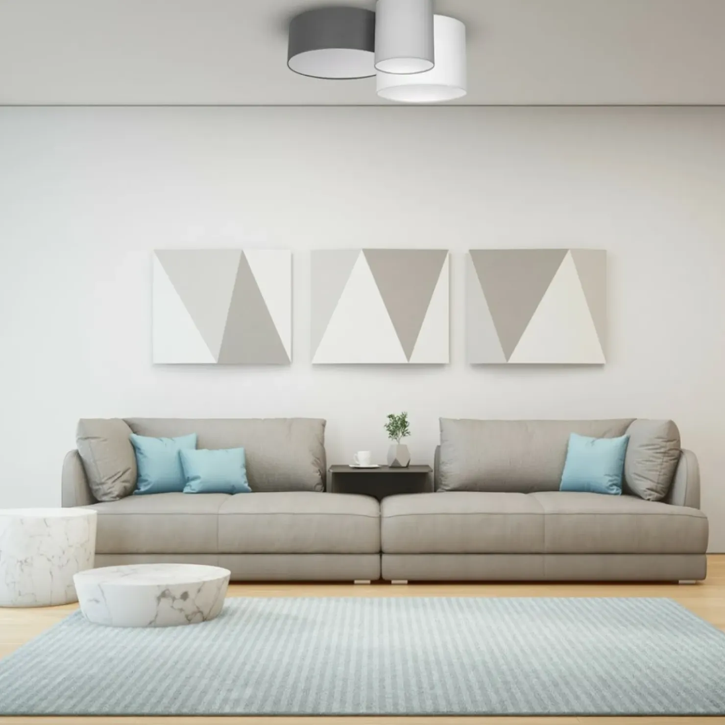 Cheap Sklep Kaja Lampa sufitowa z abazurami w trzech kolorach MLP64590 z serii STAN | Kaja Oświet