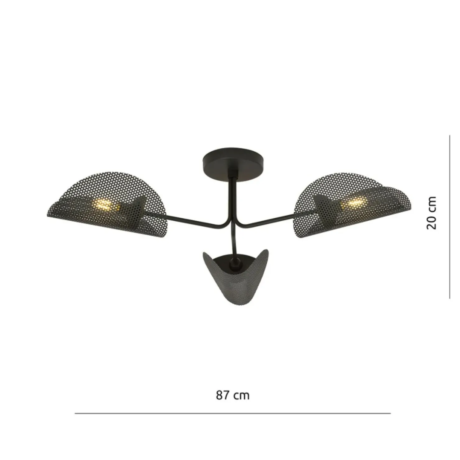Clearance Sklep Kaja Lampa sufitowa z ażurowymi abażurami 1171/3 GOMEZ | Kaja Oświetlenie