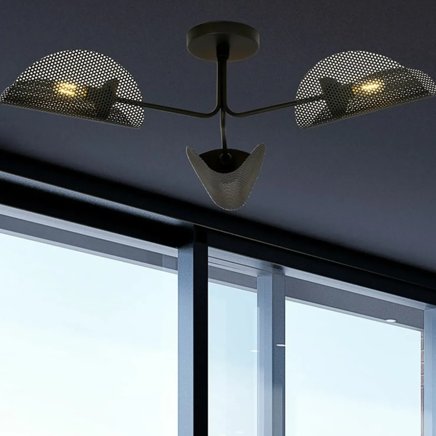 Clearance Sklep Kaja Lampa sufitowa z ażurowymi abażurami 1171/3 GOMEZ | Kaja Oświetlenie