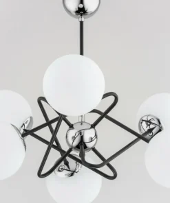 Clearance Sklep Kaja Lampa sufitowa z chromowymi akcentami, 6 kloszy AL 63102 | Kaja