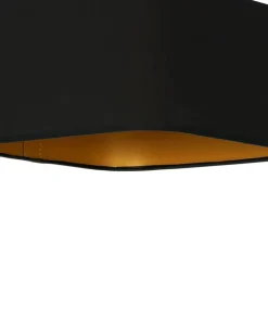 New Sklep Kaja Lampa sufitowa z czarno-złotym abażurem ML6367 NAPOLI | Kaja