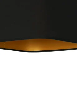 New Sklep Kaja Lampa sufitowa z czarno-złotym abażurem ML6367 NAPOLI | Kaja