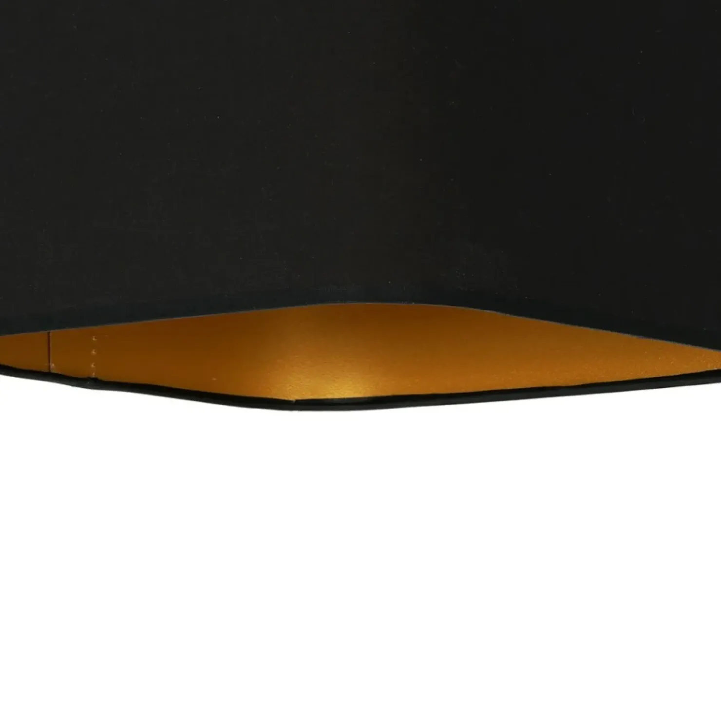 New Sklep Kaja Lampa sufitowa z czarno-złotym abażurem ML6367 NAPOLI | Kaja