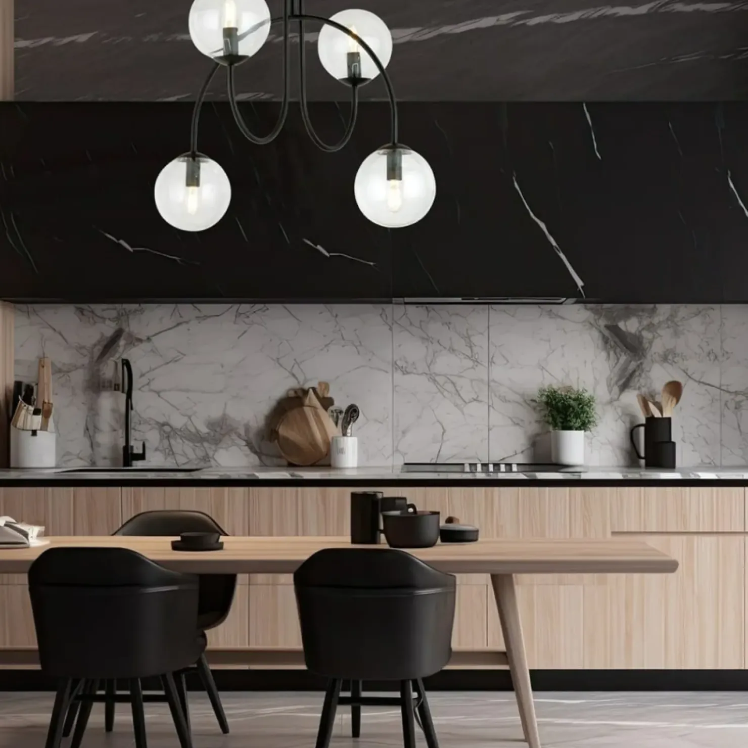 Store Sklep Kaja Lampa sufitowa z czterema kulistymi kloszami 1286/4A z serii ARCHI