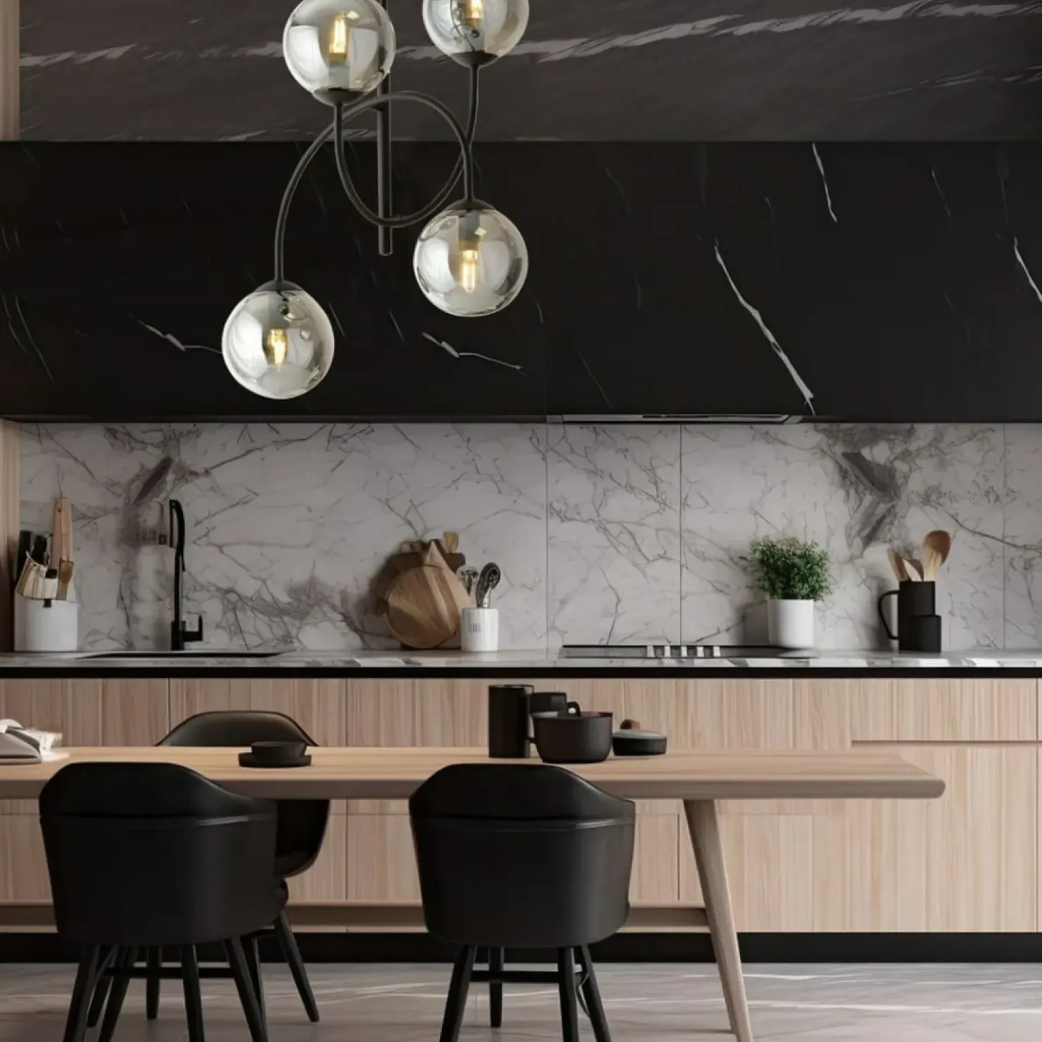 Fashion Sklep Kaja Lampa sufitowa z czterema kloszami w kolorze 1287/4B z serii ARCHI