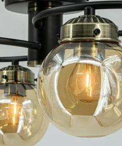 Lampa sufitowa z dekoracyjnymi kloszami 2216/4 BL 21QG z serii SALSA*Sklep Kaja Store