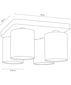 Cheap Sklep Kaja Lampa sufitowa z drewna, do rustykalnej sypialni 8512474 JENTA | Kaja